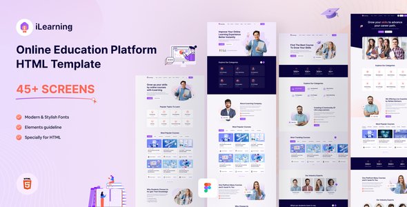 iLearning  Online Education Platform Html Template TFx