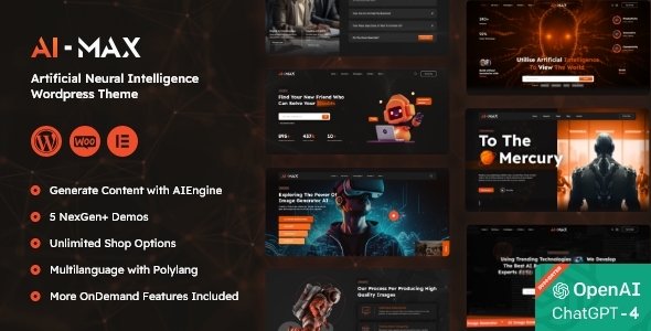AI MAX - Artificial Neural Network AI WordPress Theme TFx