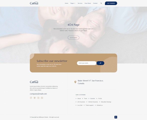 Consa - Insurance Elementor Template Kit TFx