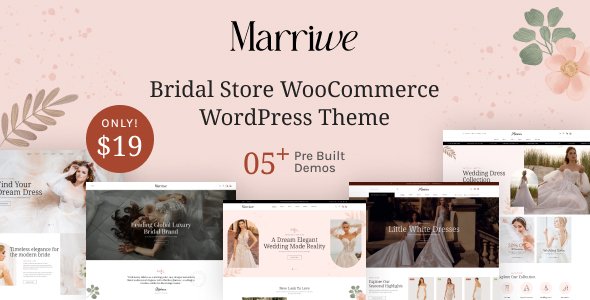 Marriwe - Bridal Store WooCommerce WordPress Theme TFx
