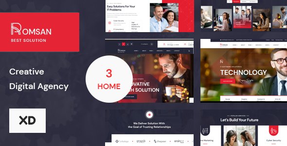 Romsan - Creative Digital Agency Xd Template TFx