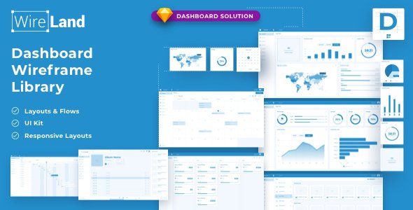 Wireland for Dashboard amp Web Applications - Sketch Template TFx