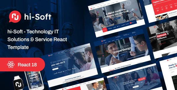 hi-Soft - IT Solutions and Services Company React Template TFx