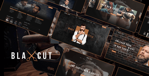 Blaxcut - Barbershop amp Hair Salon Website Template TFx