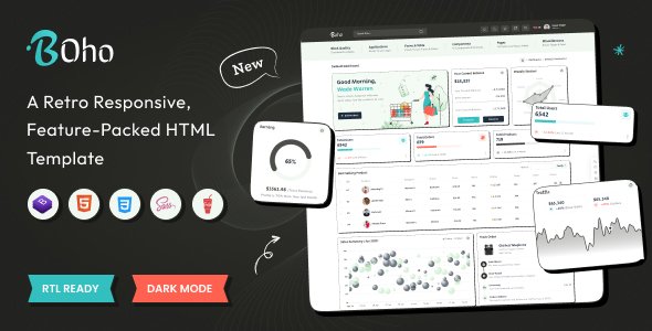 Boho - Bootstrap Admin Dashboard Template TFx