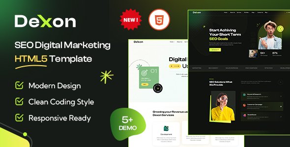 Dexon  SEO amp Digital Marketing Agency HTML5 Template TFx