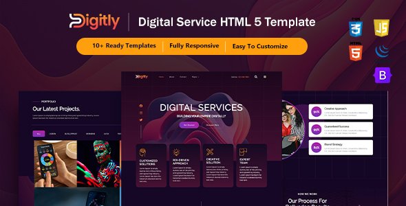Digitly - Digital Service Agency HTML Template TFx