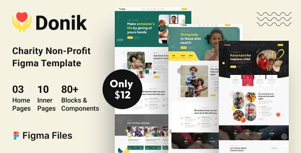Donik  Charity amp Fundraising Figma Template TFx