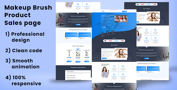 Makeup brush - product sales page TFx