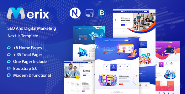 Merix - Creative Digital Agency Next Js Template TFx