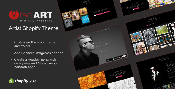 Red Art - Shopify Arts amp Portfolio Gallery Store Theme TFx