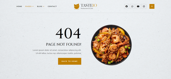Tasteio - Restaurant amp Cafe Elementor Template Kit TFx