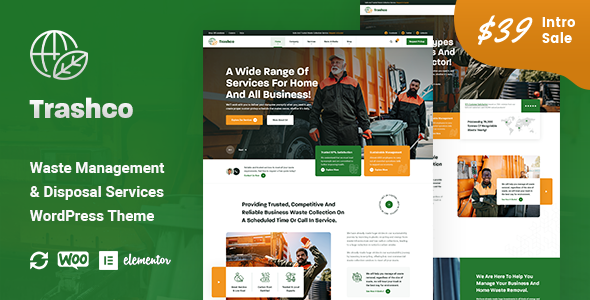 Trashco - Waste Management amp Disposal Services WordPress Theme TFx
