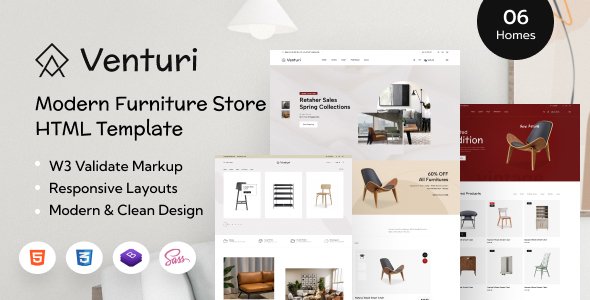 Venturi - Furniture Store HTML Template TFx