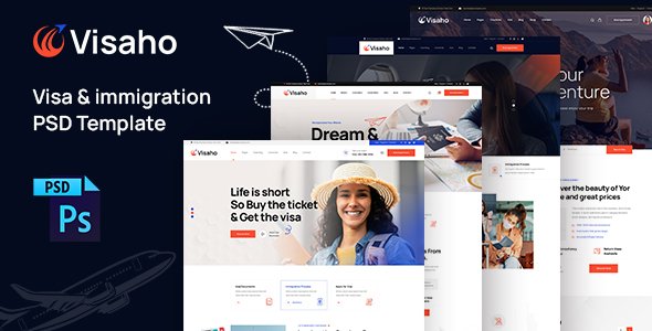Visaho  Immigration and Visa Consulting PSD Template TFx