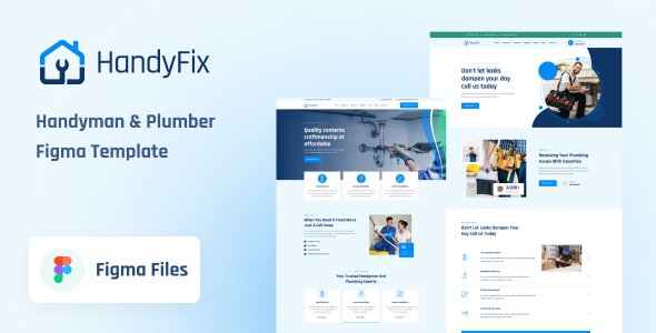 HandyFix - Handyman amp Plumber Figma Template TFx