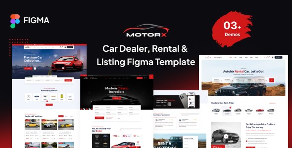 Motorx - Car Dealer Rental amp Listing Figma Template TFx