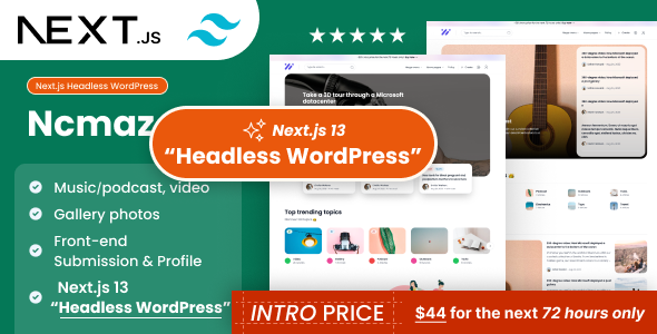 Ncmaz - NextJs Headless WordPress Blog Magazine TFx