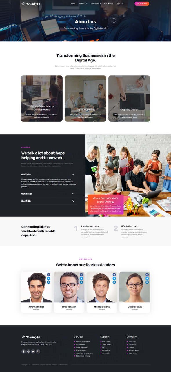 Novabyte - IT Solutions amp Services Company Elementor Pro Template Kit TFx
