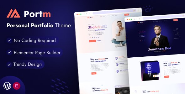Portm - Personal Portfolio WordPress Theme TFx