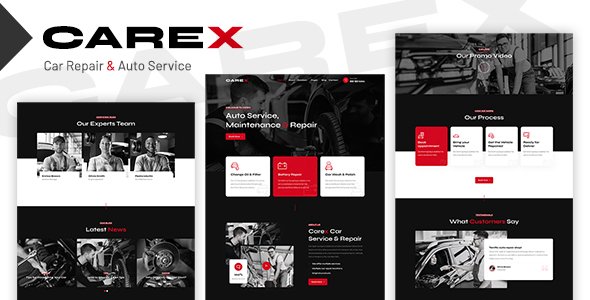 Carex - Car Repair amp Auto Service Template TFx