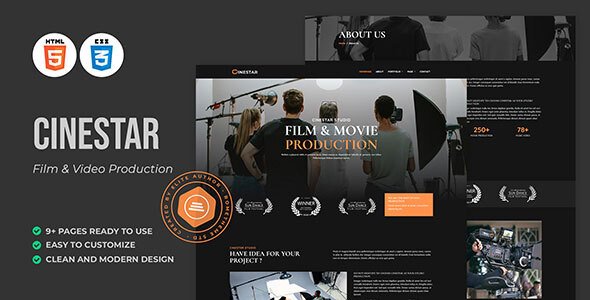 Cinestar - Film amp Video Production HTML Template TFx