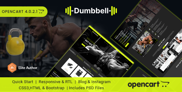Dumbell - Gym Sports Clothing amp Fitness Equipment Opencart Theme TFx