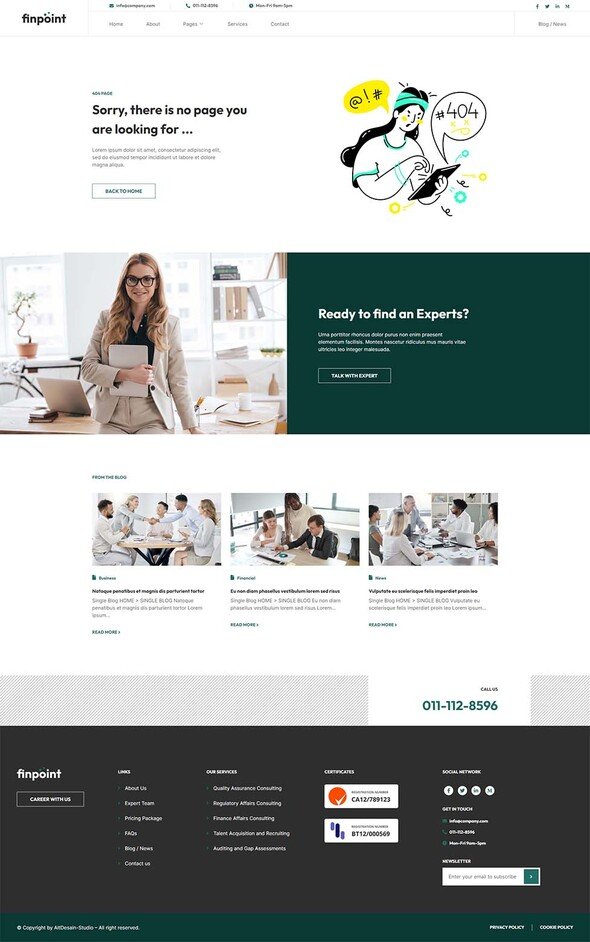 Finpoint - Financial Consulting Elementor Template Kit TFx