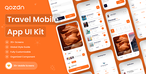 Gozan - Travel Mobile App UI Kit TFx