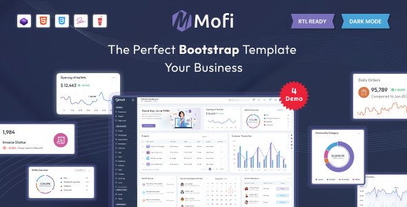 Mofi - Bootstrap Admin Dashboard Template TFx