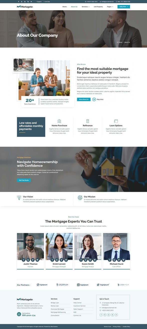 Mortagete - Mortgage Company Elementor Template Kit TFx