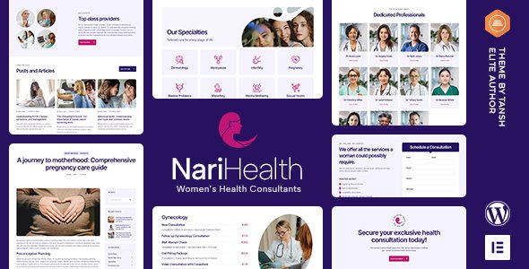 NariHealth Women39s Health Consultant WordPress Theme TFx