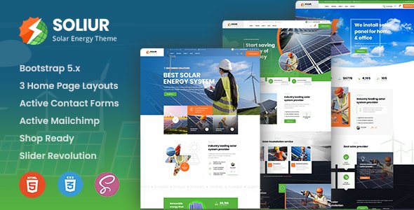 Soliur - Ecology amp Solar Energy HTML Template TFx