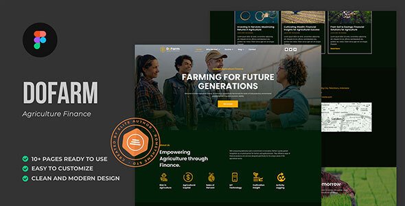 Dofarm - Agriculture Finance Figma Template TFx