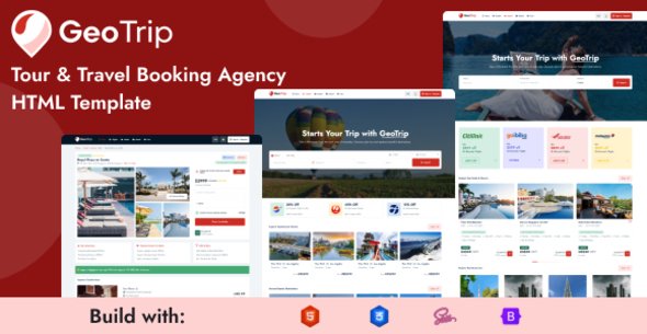 GeoTrip - Tour amp Travel Agency HTML Template TFx