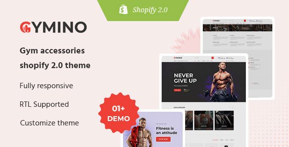 Gymino - The Gym Accessories amp Equipment Shopify 20 Theme TFx