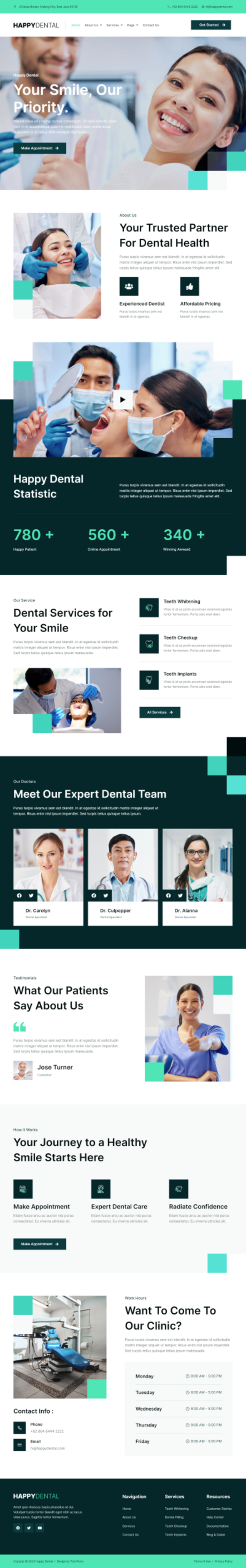 Happy Dental - Dental Care Service Elementor Kit TFx