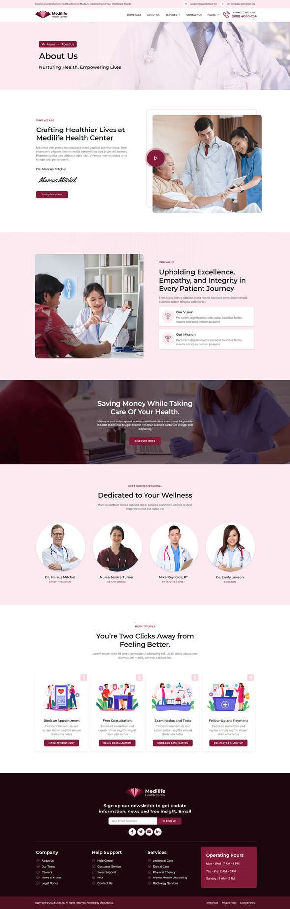 MediLife - Medical Clinic Services Elementor Template Kit TFx