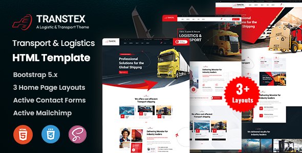 Transtex - Transport amp Logistics HTML Template TFx