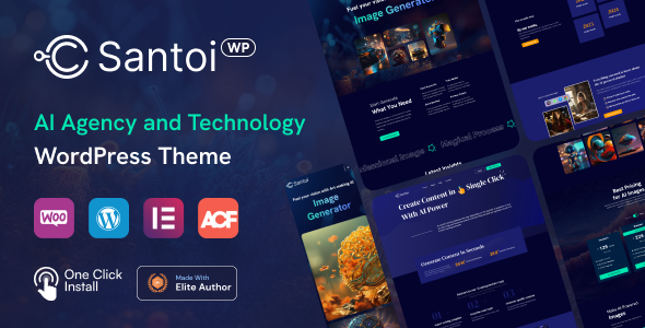 Santoi - AI Agency and Technology WordPress Theme TFx