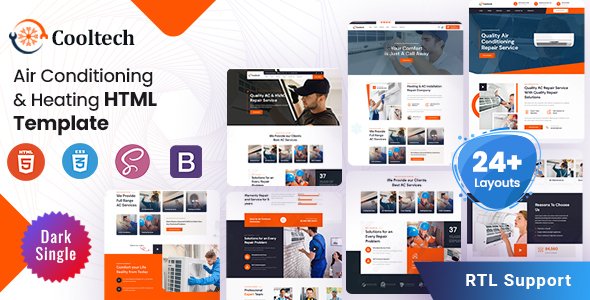 Cooltech - Air Conditioning amp Heating HTML Template TFx