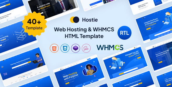 Hostie - Web Hosting amp WHMCS HTML Template TFx