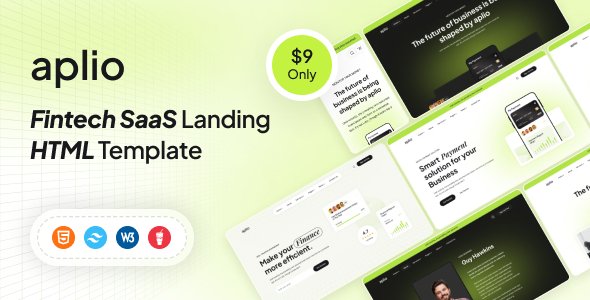 Aplio  Fintech SaaS Landing Template TFx