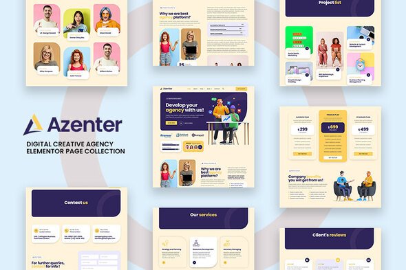Azenter - Digital Creative Agency Elementor Template Kit TFx