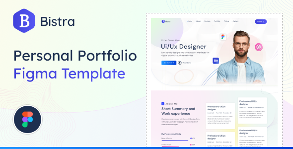 Bistra  Personal Portfolio Figma Template TFx