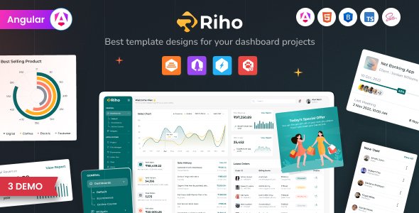 Riho  Angular 17 Admin Dashboard Template TFx