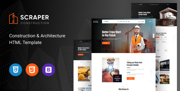 Scraper  Construction HTML Template TFx