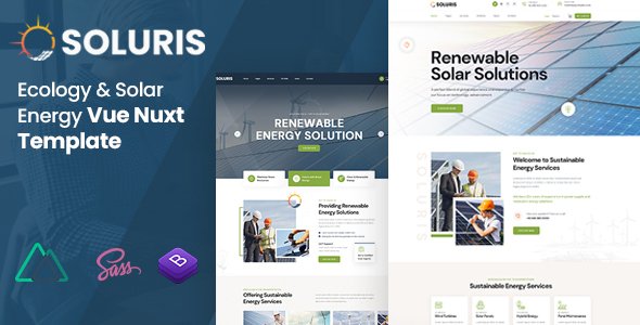 Soluris - Ecology amp Solar Energy Vue Nuxt Template TFx