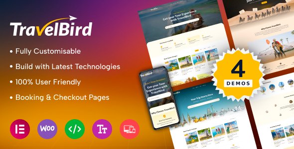 TravelBird - Travel Booking Tour WordPress Theme TFx