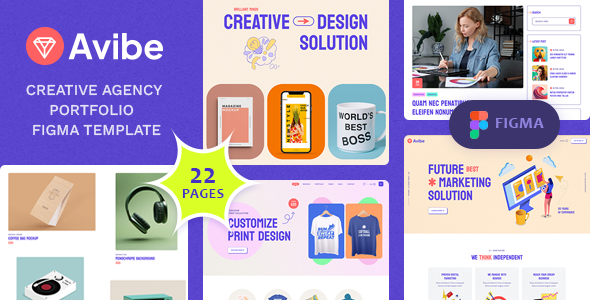 Avibe - Creative Agency Portfolio Figma Template TFx